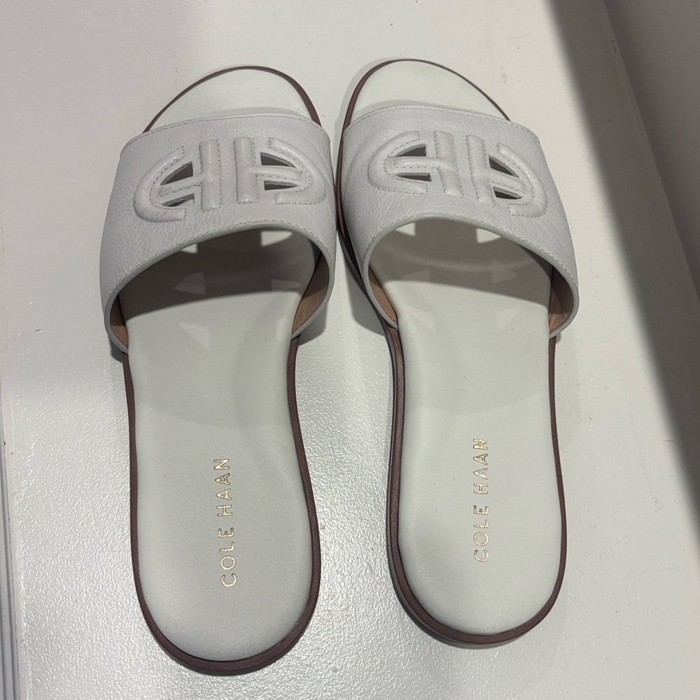Cole Haan white sandals